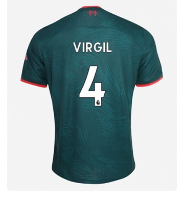 Liverpool Virgil van Dijk #4 Tredjedrakt 2022-23 Kortermet